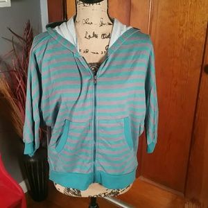 Wet Seal Hooded 3/4 Sleeve Jacket NWT